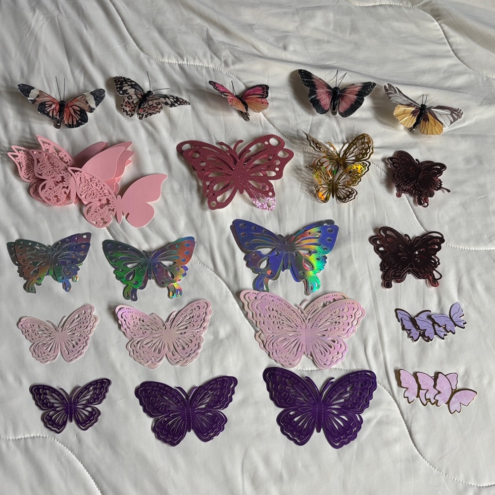 Assorted Butterfly Decor Set Bridal Baby Shower